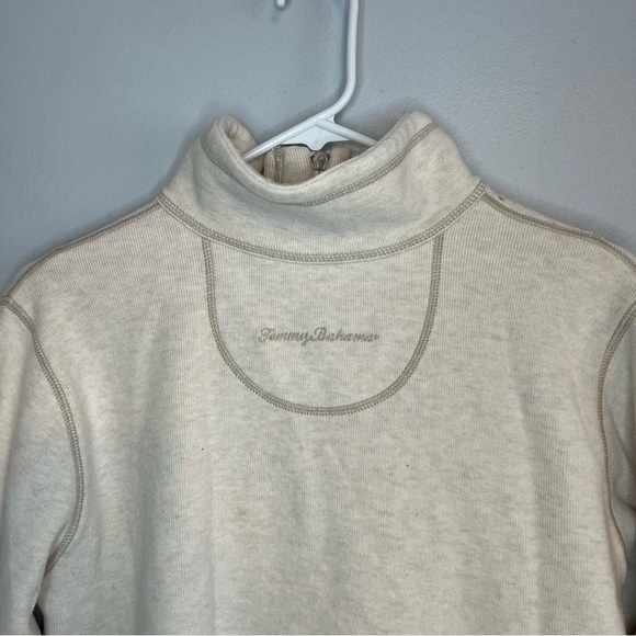 Tommy Bahama 1/4 Zip Pullover Sweatshirt Sz M Beige  Casual Outdoor Loungewear - Picture 10 of 11